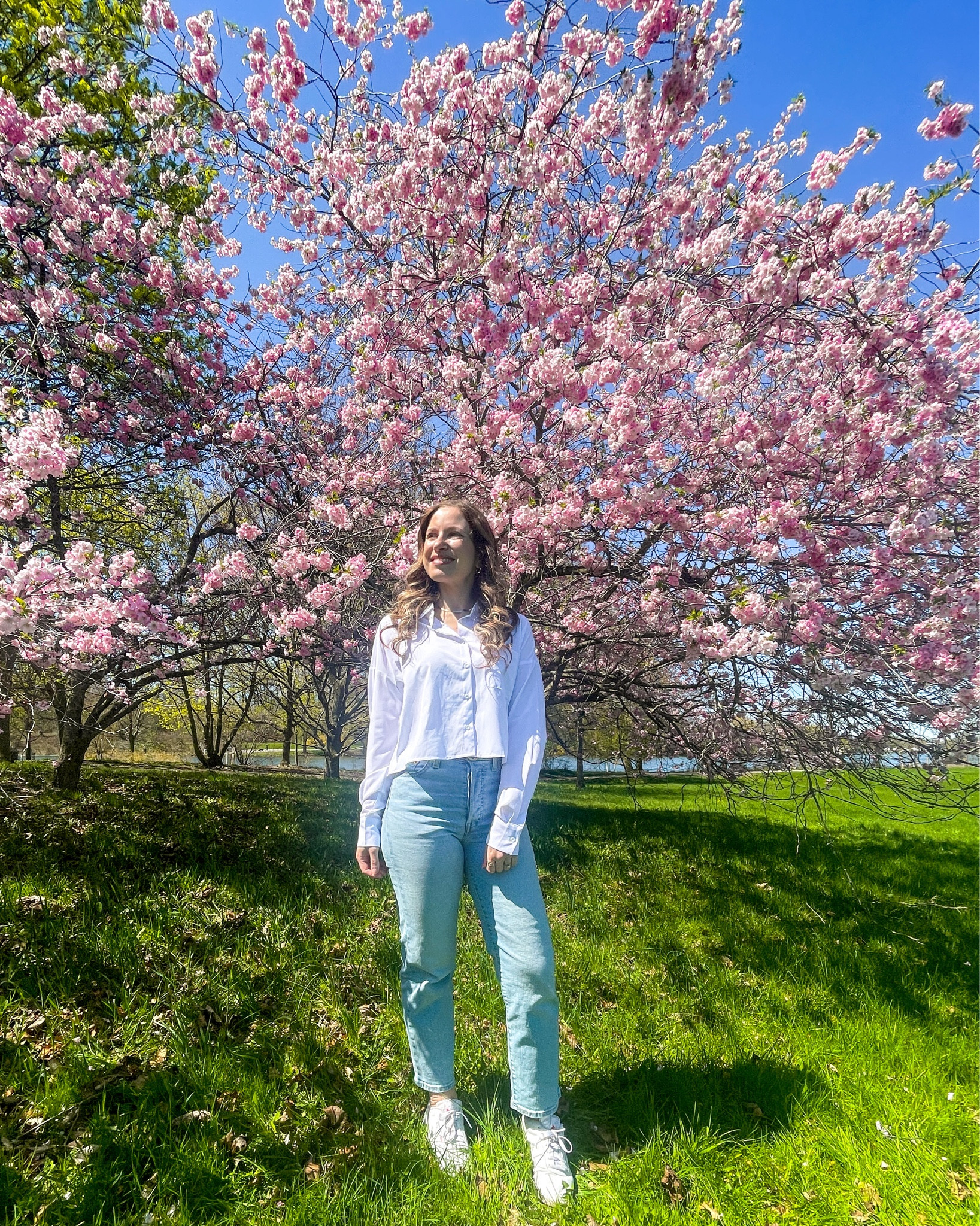 This lightweight button down is perfect for spring and has a coupon to clip right now! Love these Levi ribcage jeans, high rise and stretchy. 

#LTKSeasonal #LTKFindsUnder100 #LTKFindsUnder50