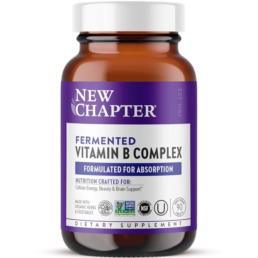 New Chapter Vitamin B Complex, Fermented Vitamin B Complex, USDA Organic, ONE Daily for Cellular ... | Amazon (US)
