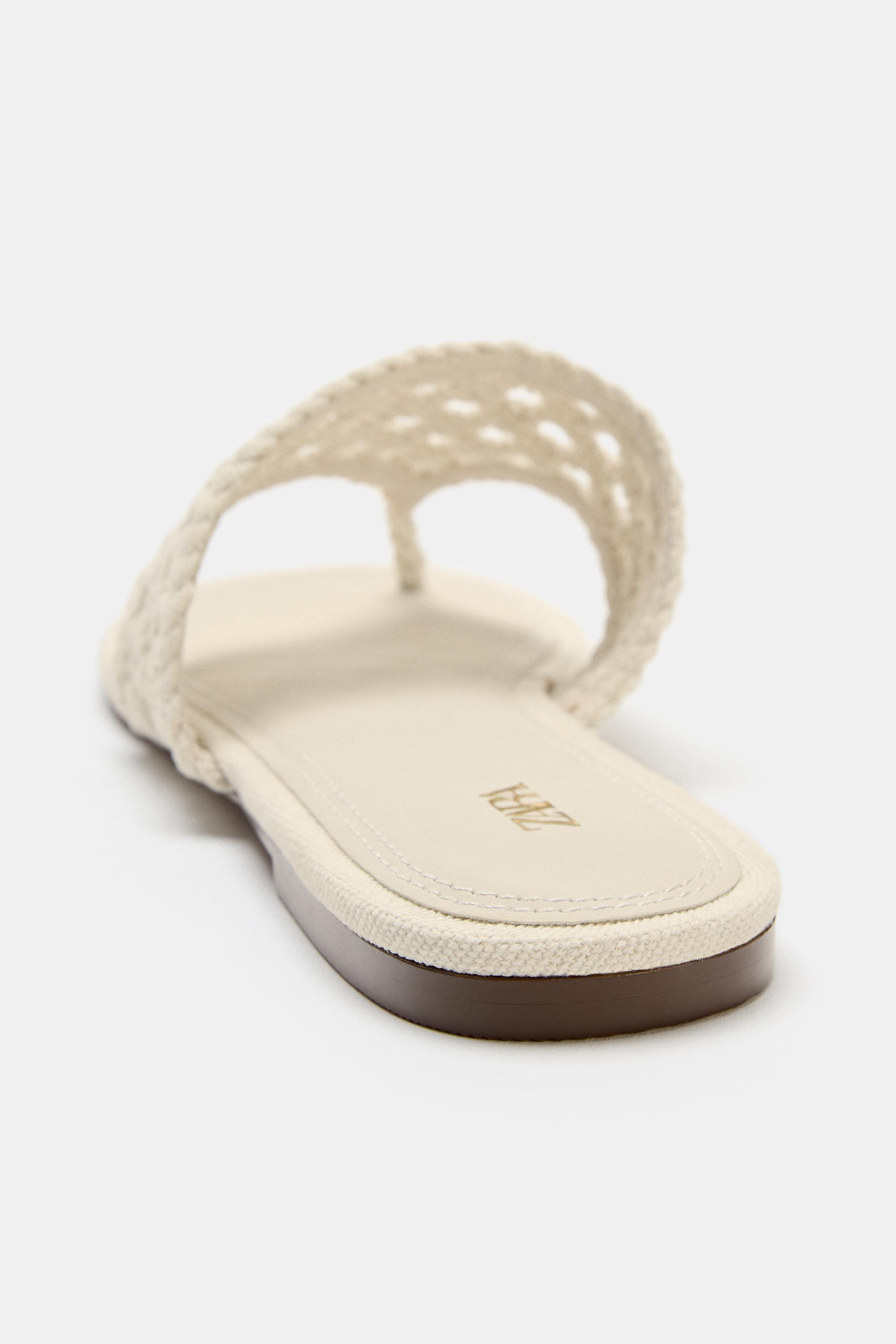BRAIDED FLAT SANDALS | Zara UK