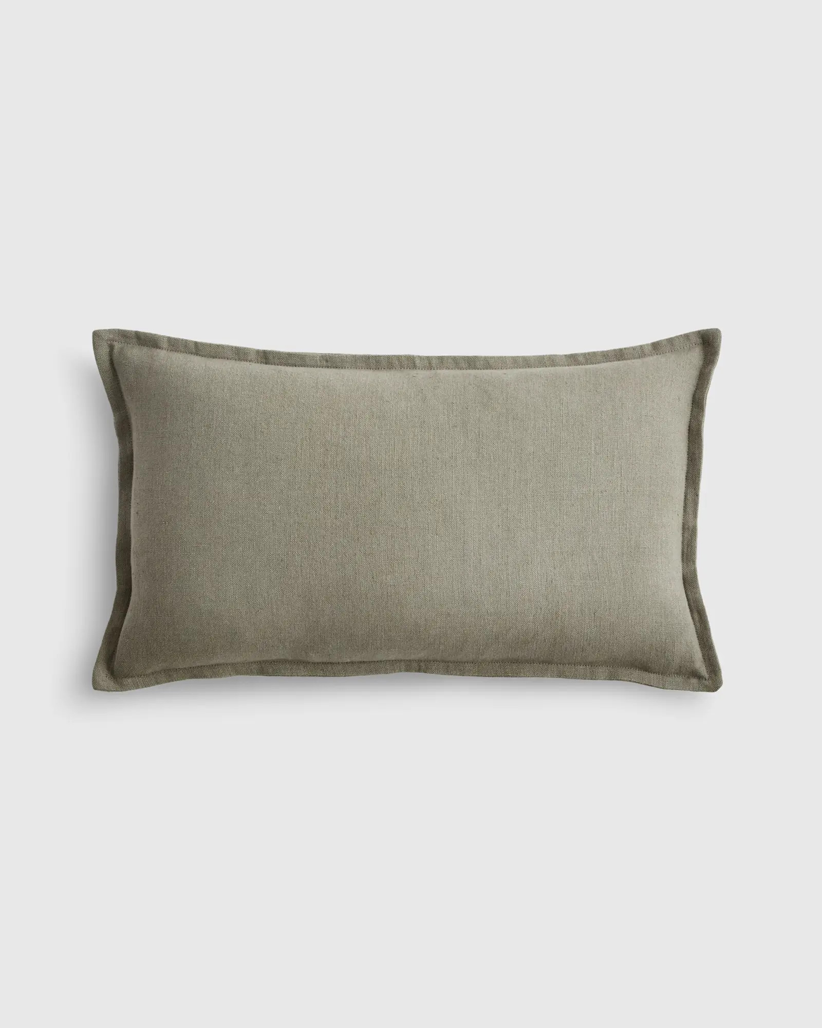 European Linen Flange Edge Pillow Cover in Sage | Quince