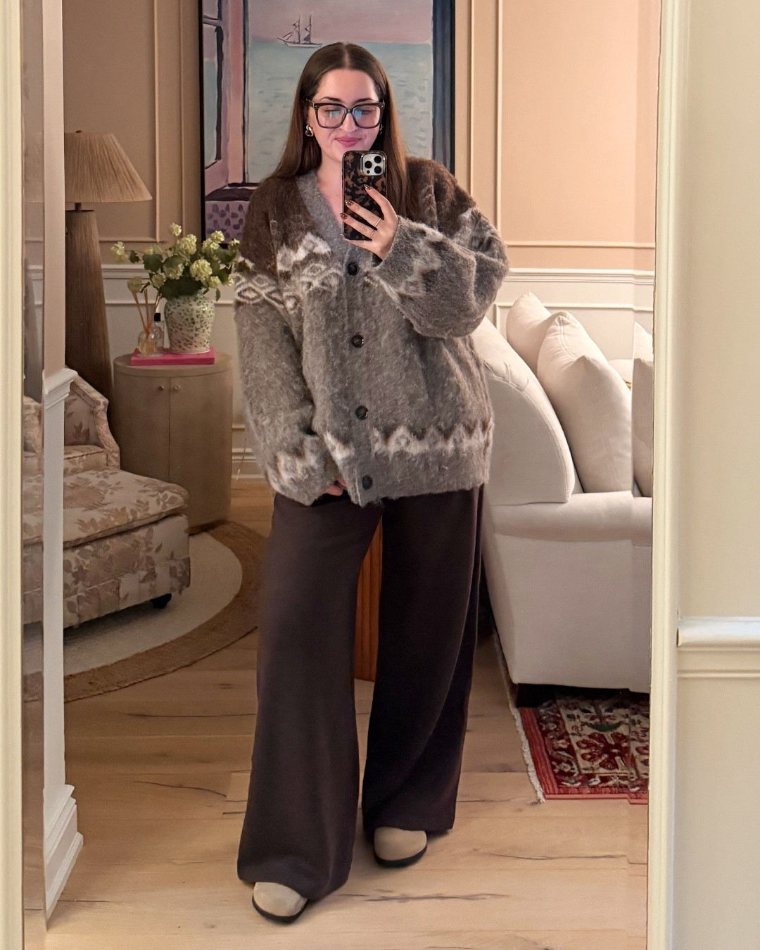 Cardigan and wide leg pants / comfy clothes / loungewear / fall outfit / Zara finds

XL in cardigan / L in pant

#LTKfall #LTKmidsize #LTKcurves