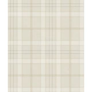 Neutral Tailor Plaid Vinyl Peel and Stick Wallpaper Roll (Covers 31.35 sq. ft.) | The Home Depot