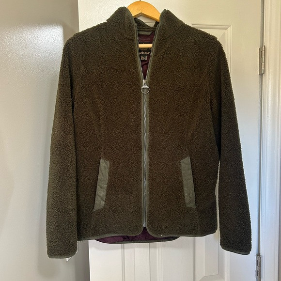 Barbour Olive Green Fleece Jacket | Poshmark