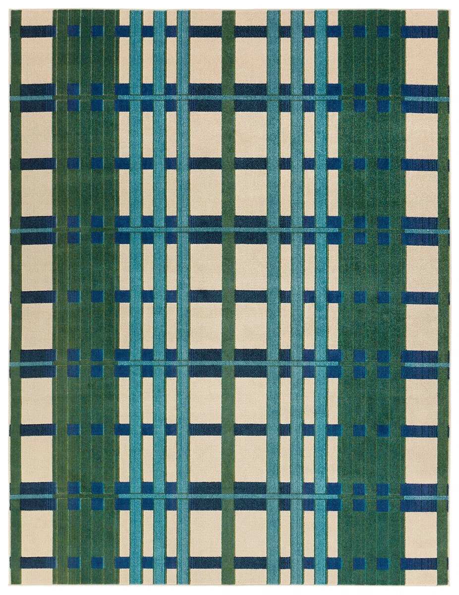 Lindsey Geometric Blue Area Rug | Wayfair North America