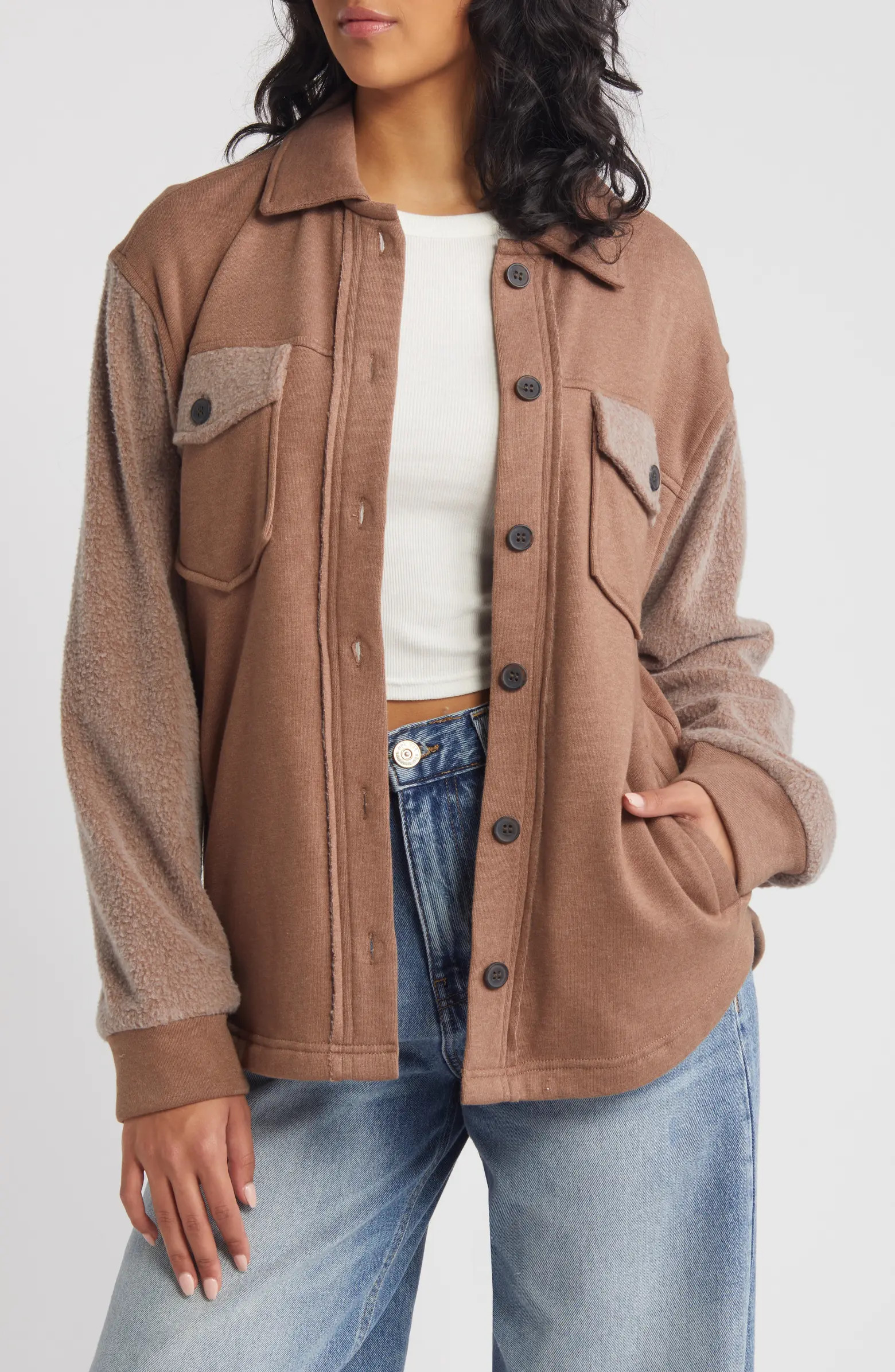 Thread & Supply Sweatshirt Pocket Shacket | Nordstrom | Nordstrom