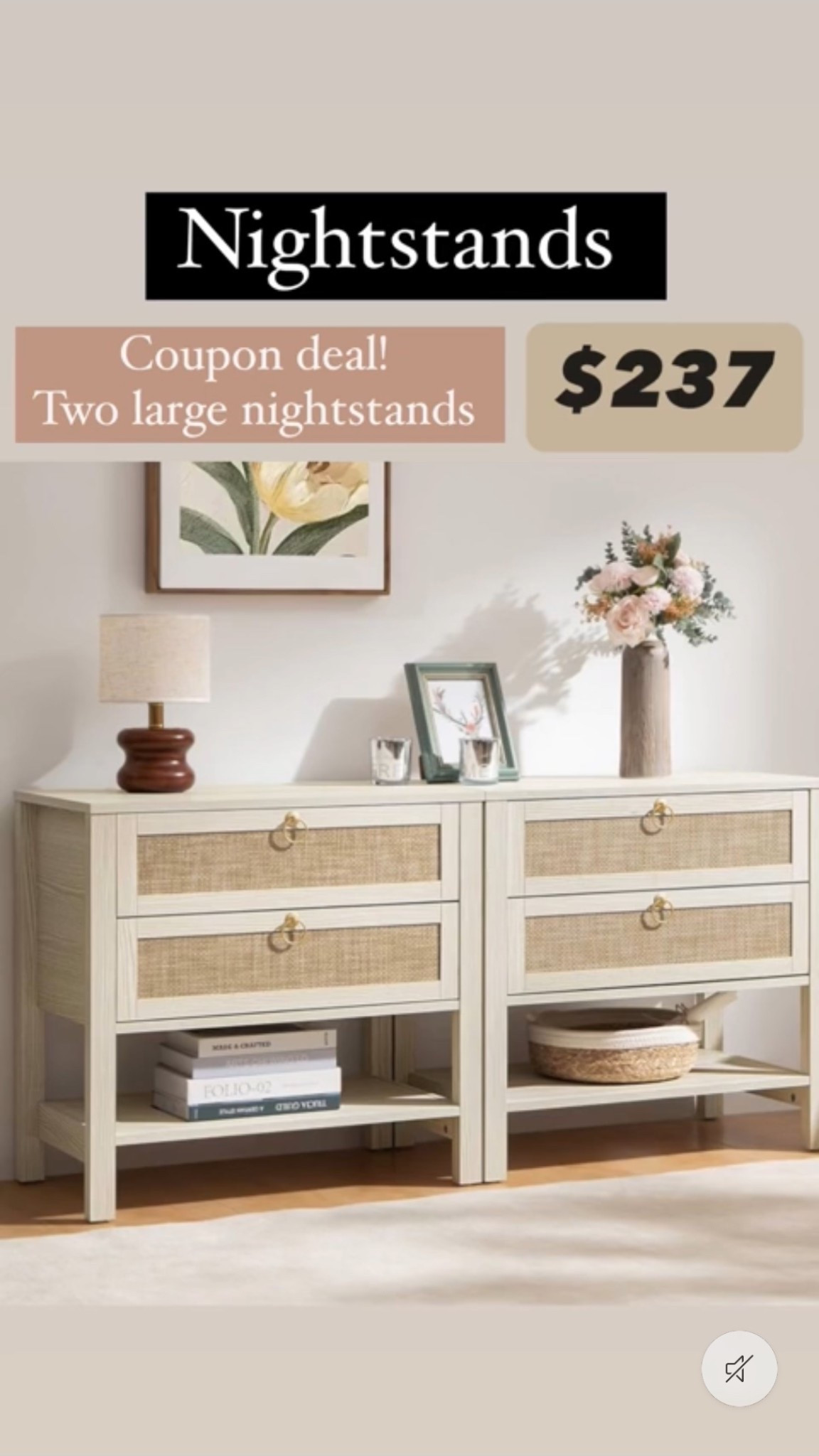 2 large nightstands.  These are very popular if your are looking for aesthetic nightstands 


#nightstand #amazonholiday #fallfavorites2024

 #LTKWatchNow #LTKHome

#LTKSaleAlert