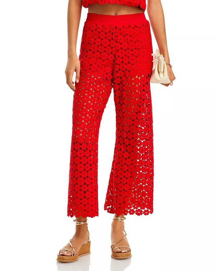 Christie Floral Eyelet Lace Ankle Pants | Bloomingdale's (US)
