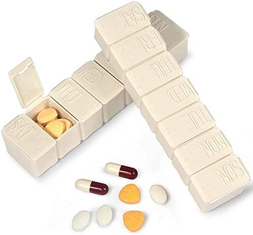 2Pcs Weekly Pill Organizer, Pill, Medicine, Vitamin Organizer Box, BPA Free Portable Travel 7 Day... | Amazon (CA)