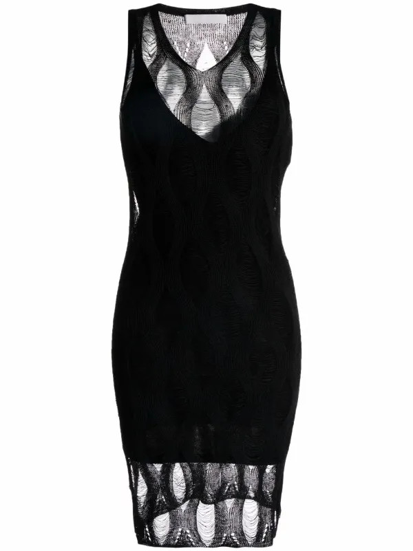open-knit mini dress | Farfetch Global