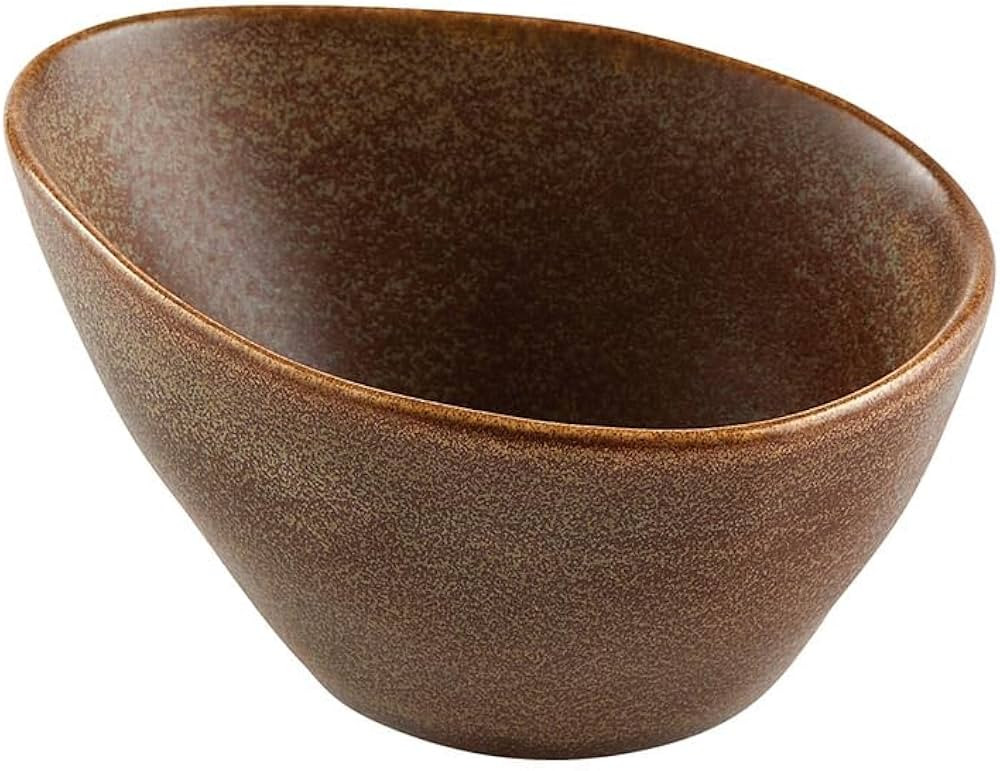 47th & Main Glazed Ceramic Egg Shaped Angled Serving Dish, Large, Brown | Amazon (US)
