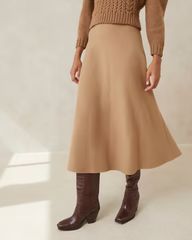 Charissa Camel Circle Skirt | Loeffler Randall