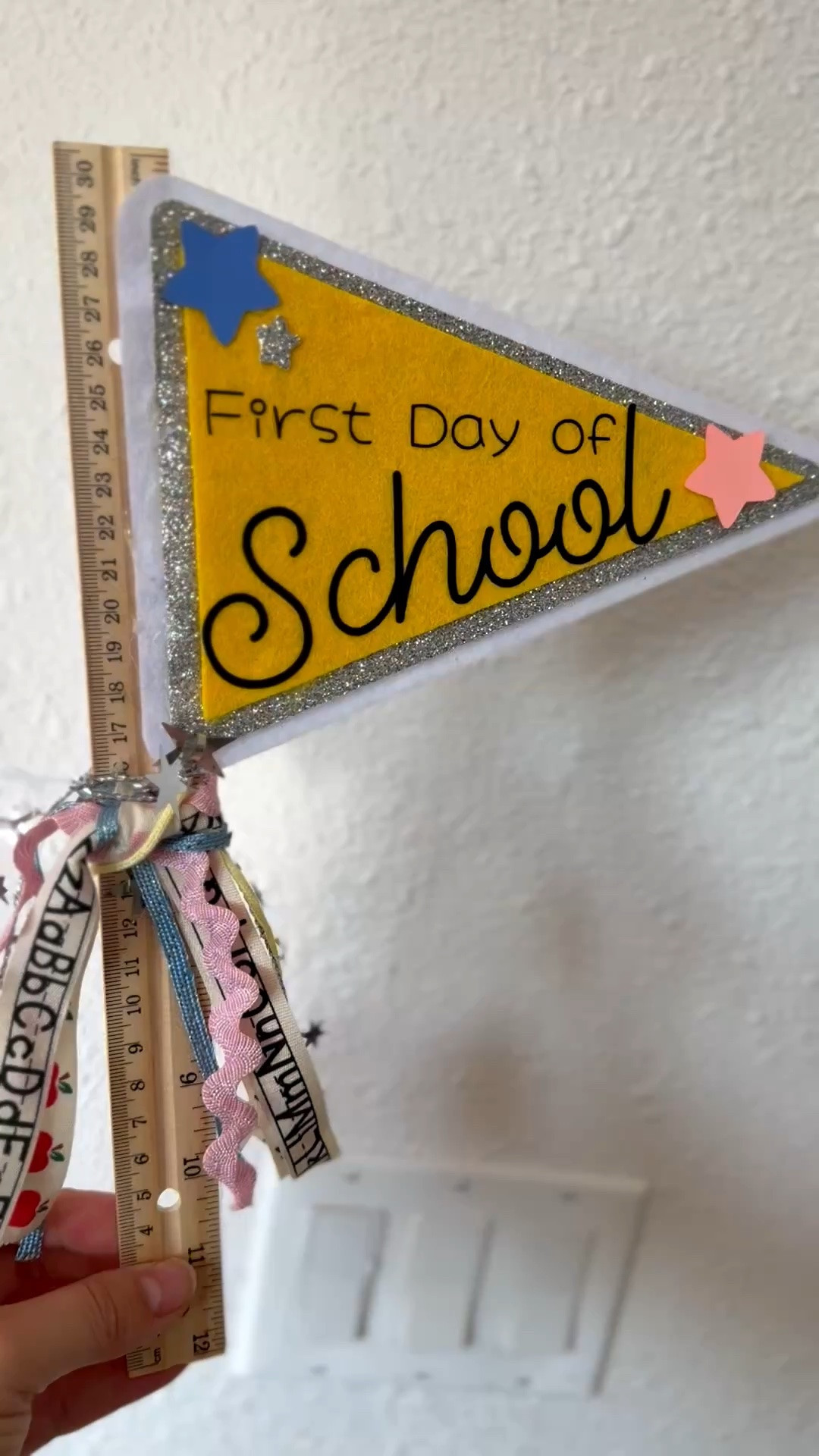 Cute simple easy diy first day of school flag to use for years to come

#LTKmomlife #LTKKids #LTKSeasonal