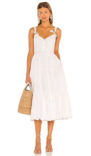 Poppy Midi Dress in Vanilla Bean | Revolve Clothing (Global)