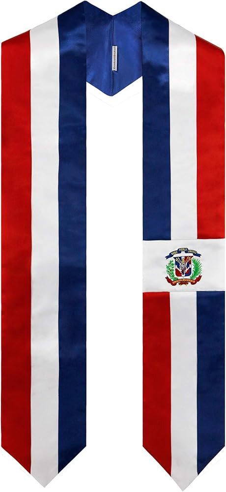 GraduationMall National Flag Graduation Stole Embroidery Sash for Study Aboard International Stud... | Amazon (US)