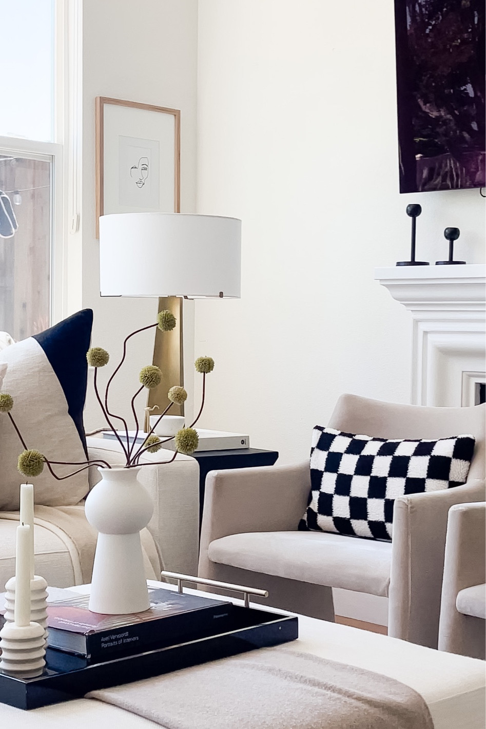 The classic checkered print is here to stay! Linked everything that I could! 
#neutralhome #crate&barrel #blackwhitebeige #modernhome