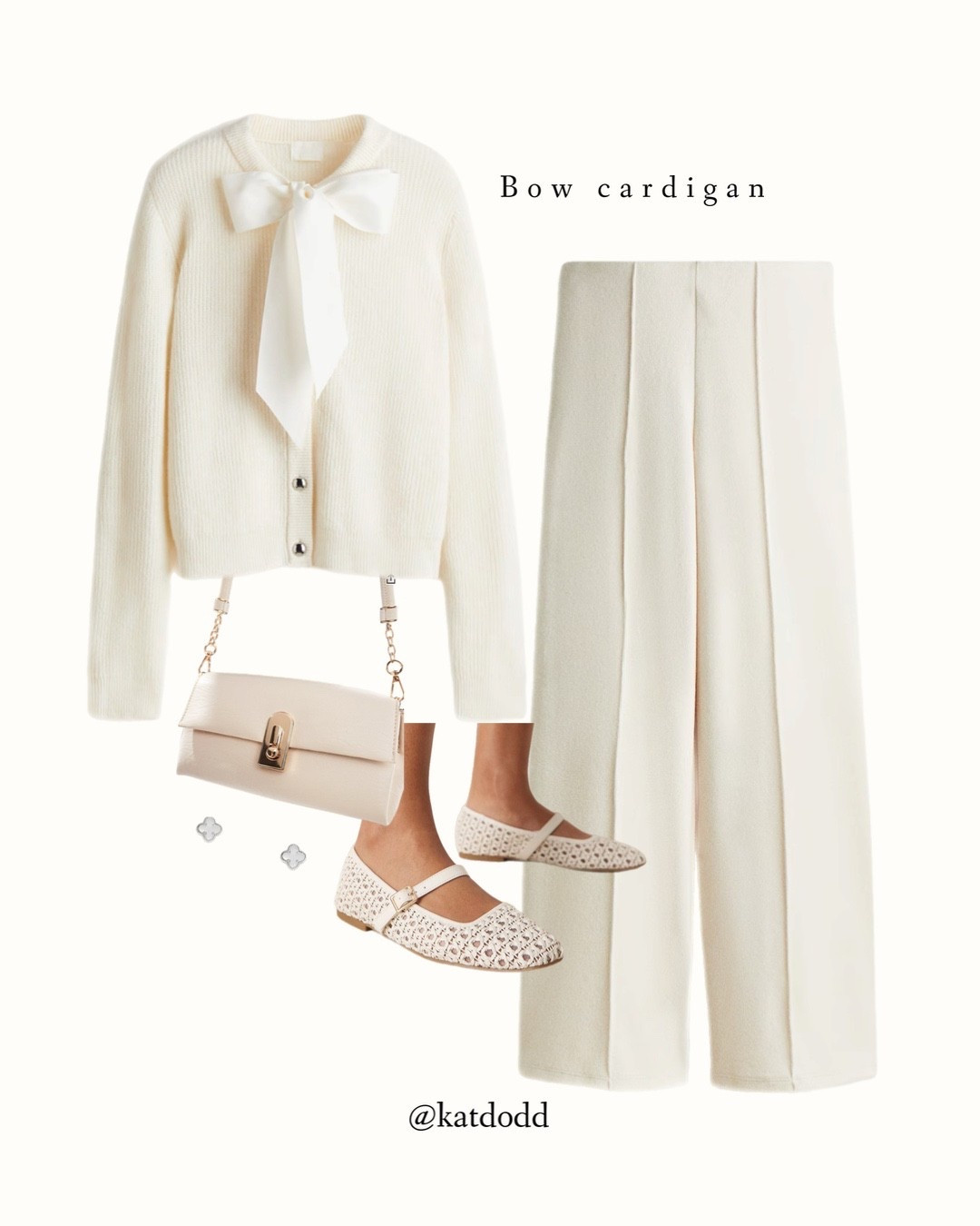 Bow cardigan perfect for Christmas time events 🤍! 



Winter white outfit inspo Mary Jane shoes cream bow cardigan silver details cream shoulder bag H&M asos pleated knot trousers Christmas Day Boxing Day New Year’s Eve 

#LTKstyletip #LTKuk #LTKfestive
