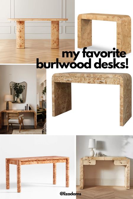 My favorite burlwood desks at different price points! #LTKHOME #homeoffice #deskideas