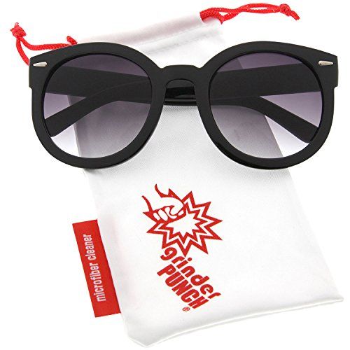 Womens Plastic Sunglasses Oversized Retro Style with Metal Rivets (Black Lavender) | Amazon (US)