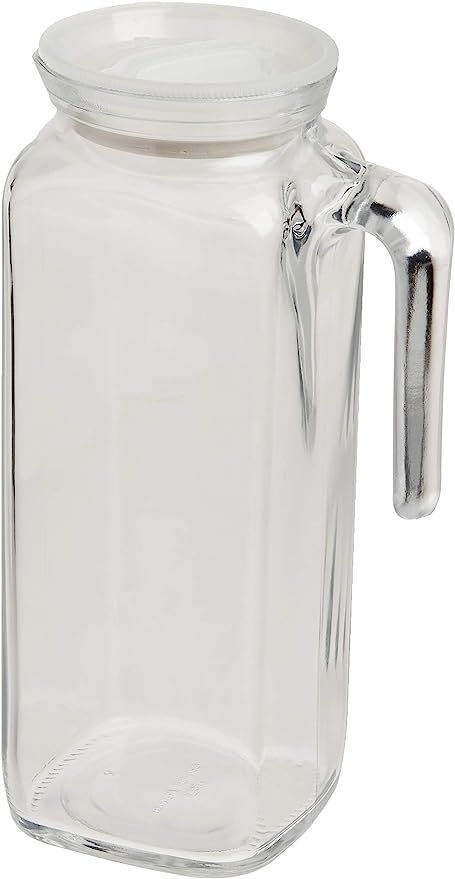 Bormioli Rocco Glass Frigoverre Jug With Airtight Lid (1 Liter): Clear Pitcher With Hermetic Seal... | Amazon (US)