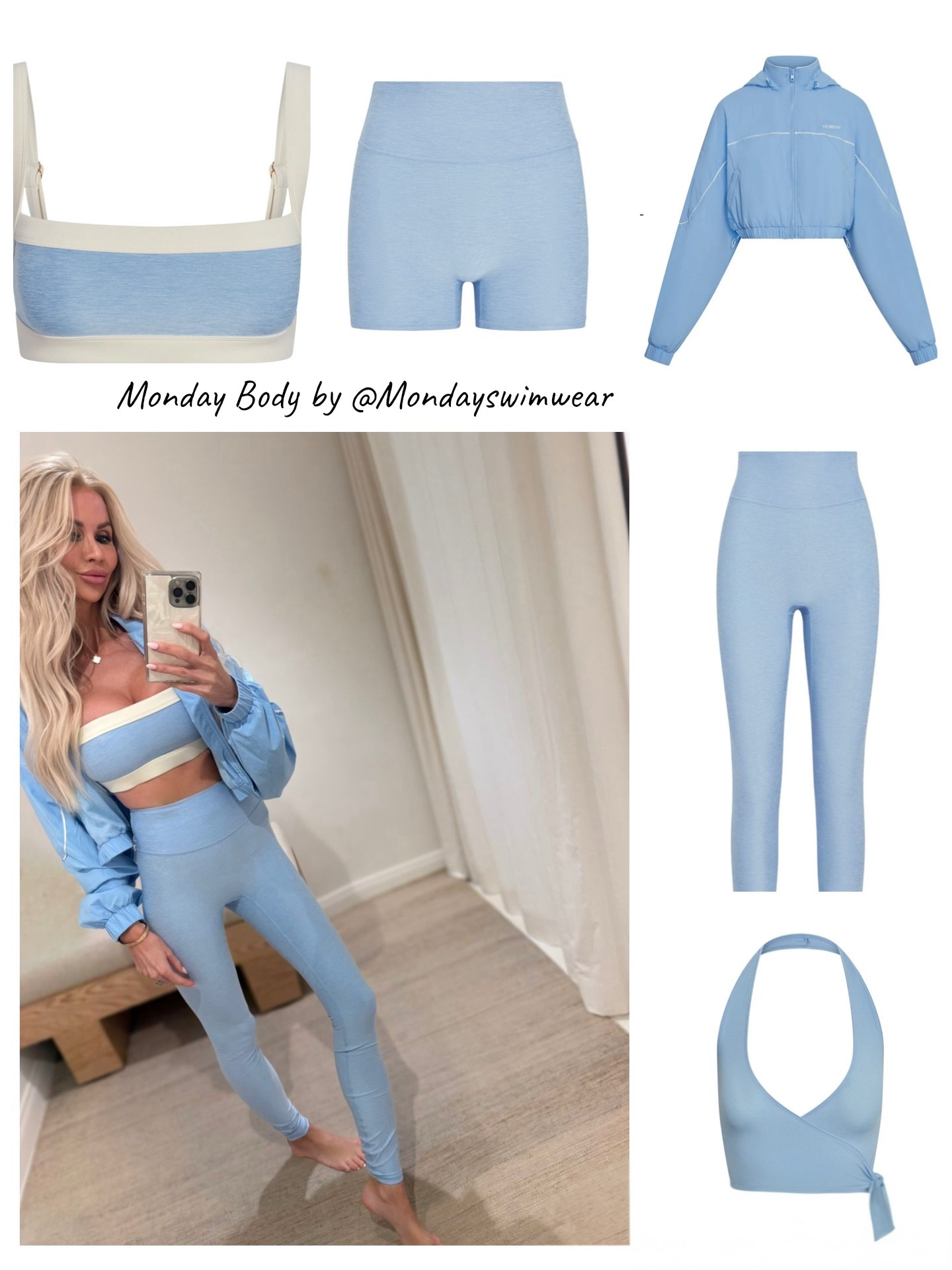 Obsessed with these sky blue Monday Body pieces from @mondayswimwear – supportive bralettes, leggings, and tops made from recycled fabrics. Perfect for Pilates or post-gym glow with their soft, molding fit.

#LTKdayinmylife #LTKActive #LTKfitnessgoals
