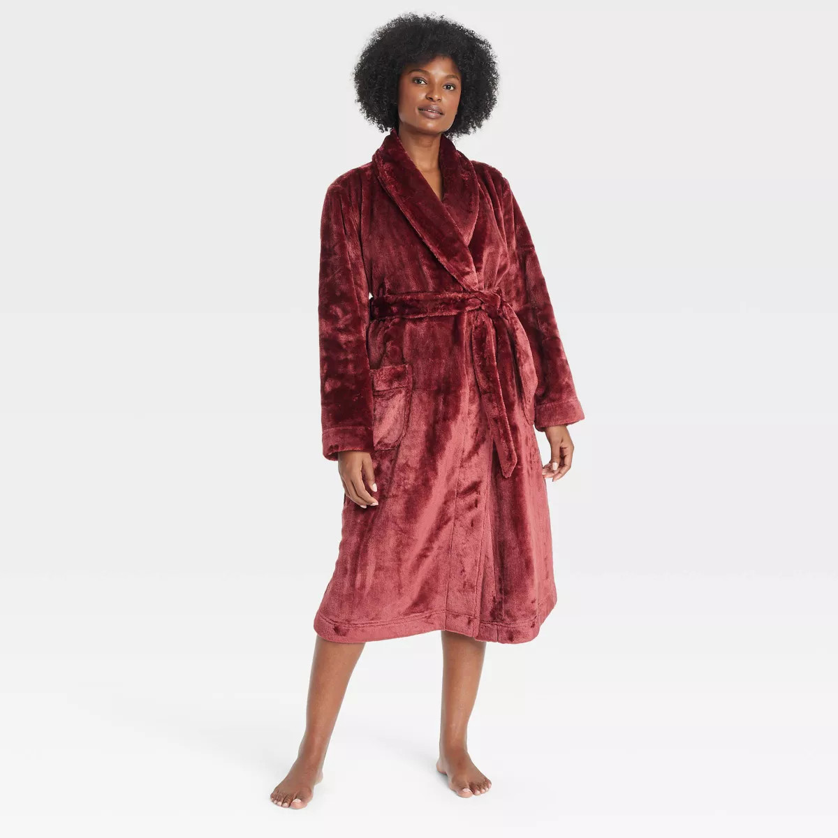 Women's Plush Robe - Auden™ Gray XS/S | Target