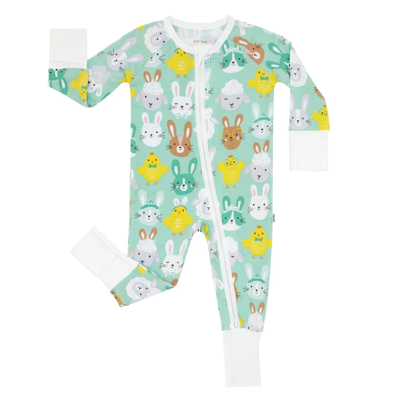 Aqua Pastel Parade Two-Piece Pajama Set | Little Sleepies