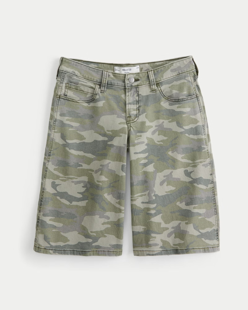 Women's Low-Rise Camo Super Baggy Jort from Hollister | Hollister (US)