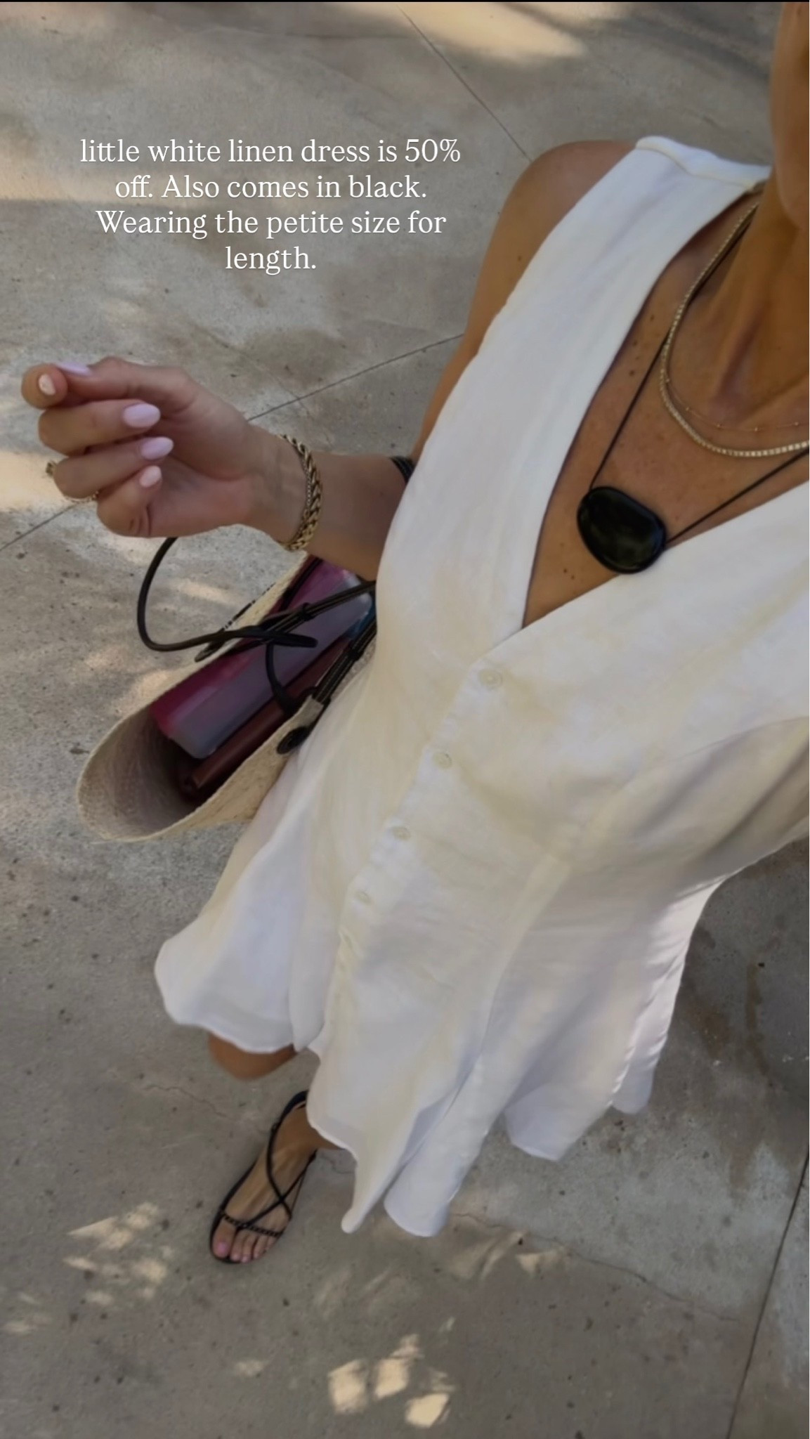 MDW SALE 
little white linen dress for summer 
Lined and so comfortable

#LTKOver40