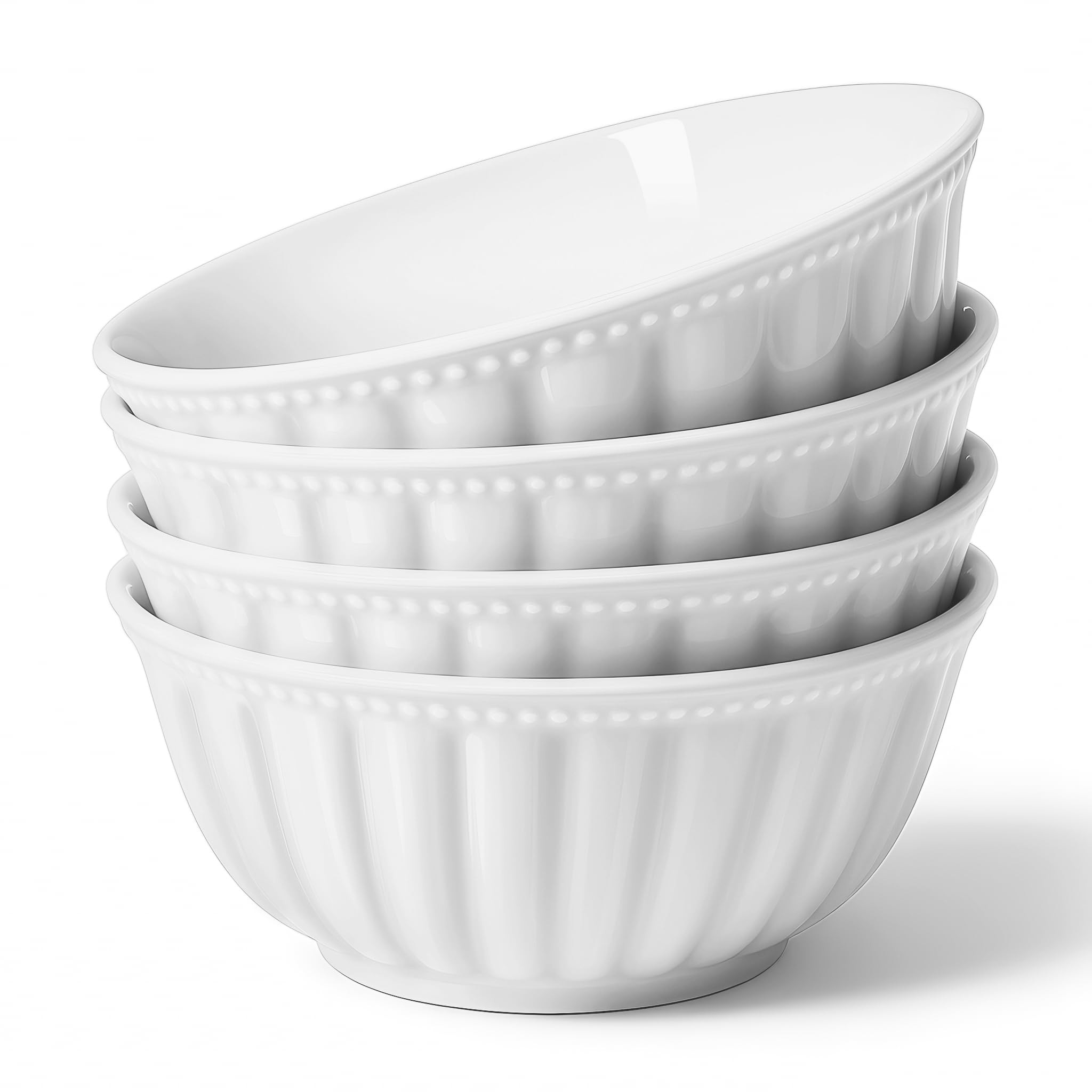 Ceramic Soup Serving Bowls for Kitchen, 6.4 Inch, Set of 4, Cereal Bowl Porcelain, Oven & Microwa... | Amazon (US)