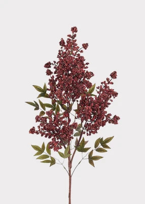 Artificial Nandina Berry Branch in Burgundy - 47" | Afloral