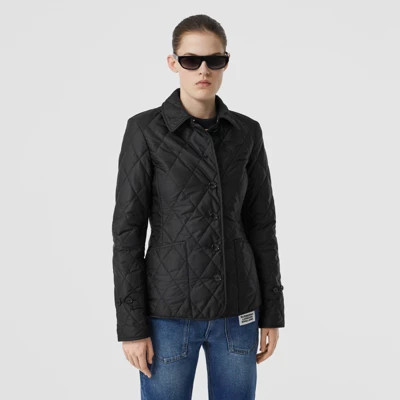 Diamond Quilted Thermoregulated Jacket in Black - Women | Burberry United States | Burberry (US)