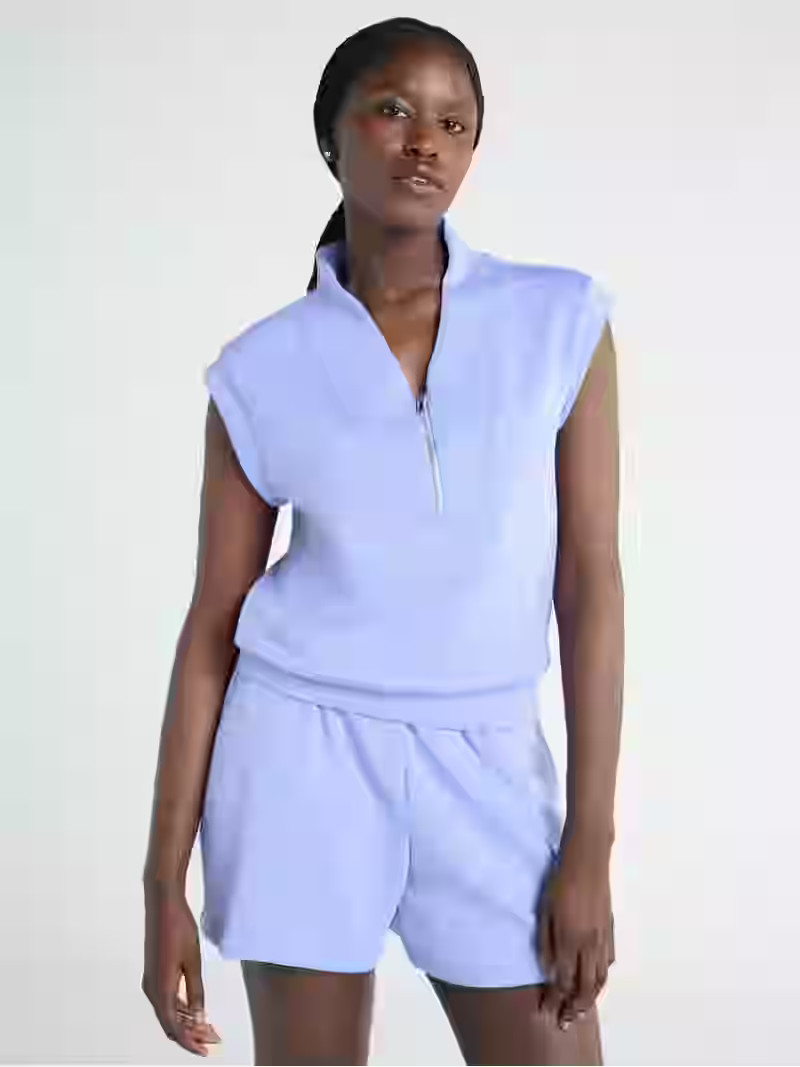 Scoop Women's Ultimate Scubaknit Zip Front Shawl Top, Sizes XS-XXL | Walmart (US)