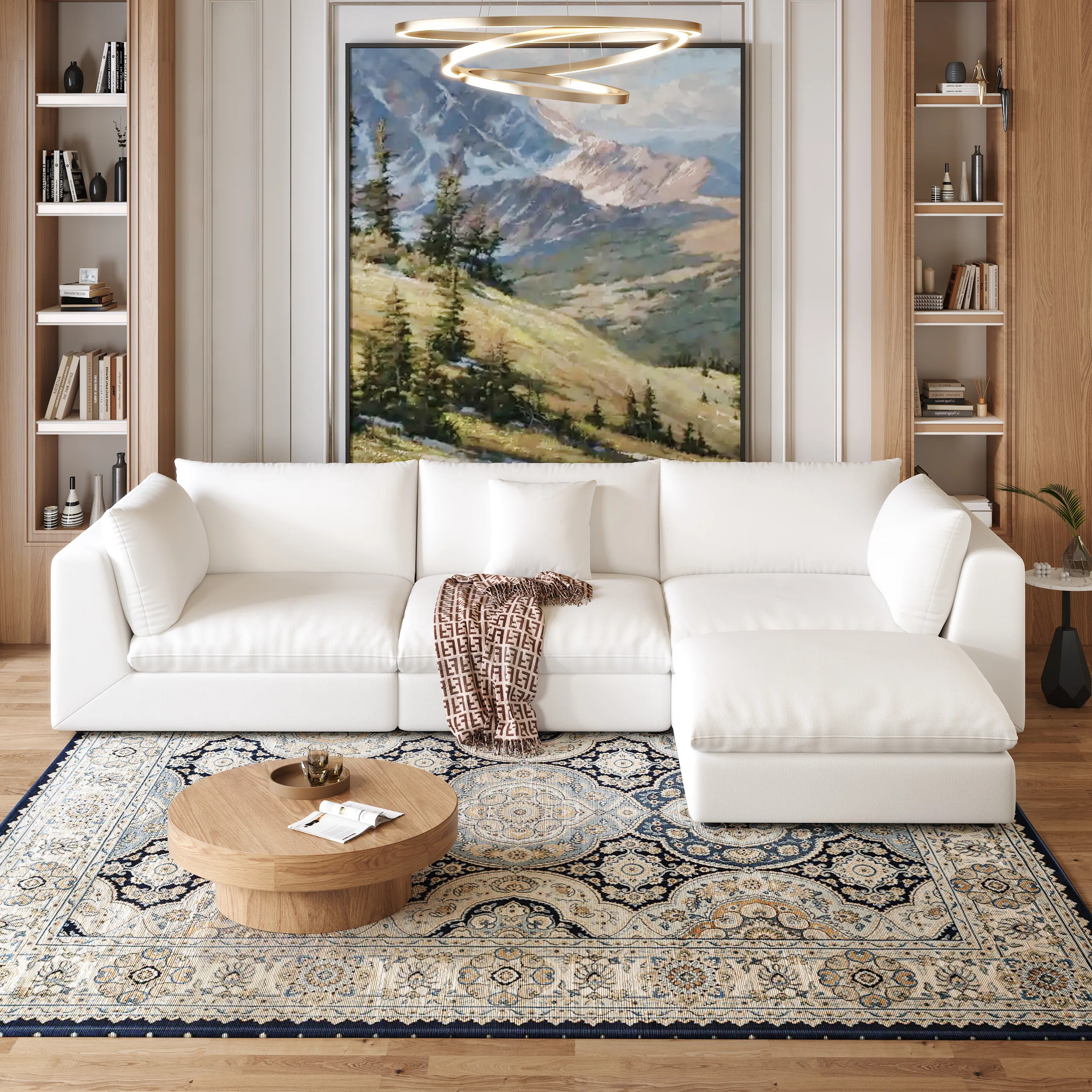 121.6''  4 Piece Cloud Sectional Modular Sofa with Ottoman | Wayfair North America