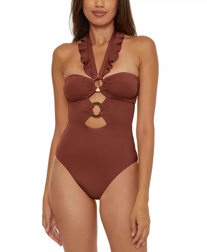 Women's Becca Buckle-Up One-Piece Swimsuit | Macy's