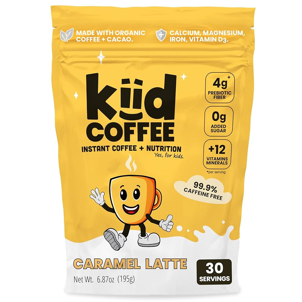 Kiid Coffee - 99.9% Caffeine-Free Organic Coffee for Kids - As Seen on Shark Tank - 12 Vitamins &... | Amazon (US)
