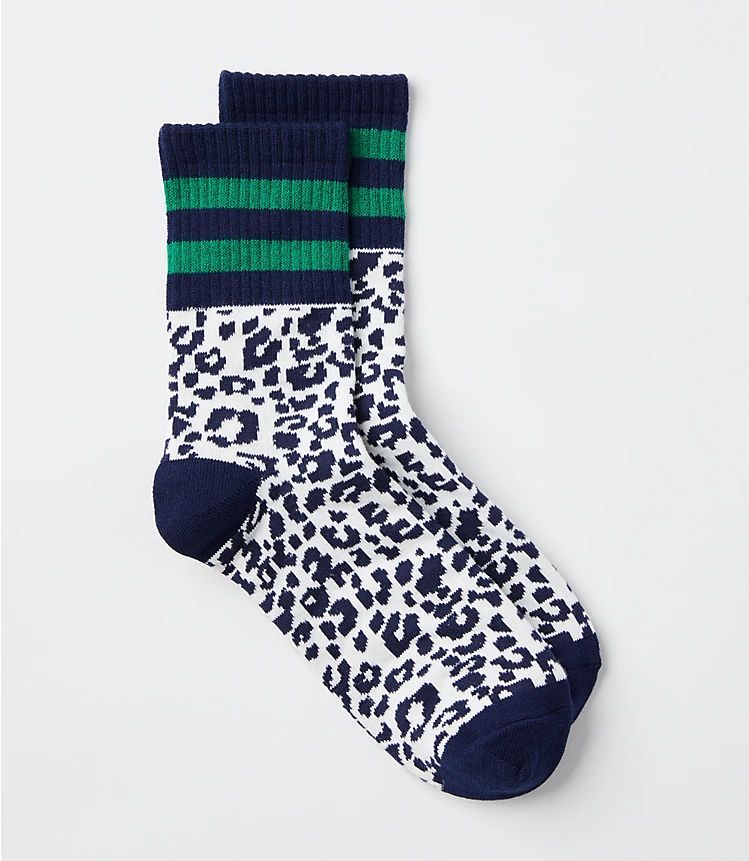 Animal Striped Crew Socks | LOFT | LOFT