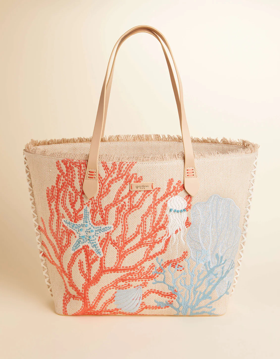 Beach Tote Ogeechee Sea Life Coral | Spartina 449