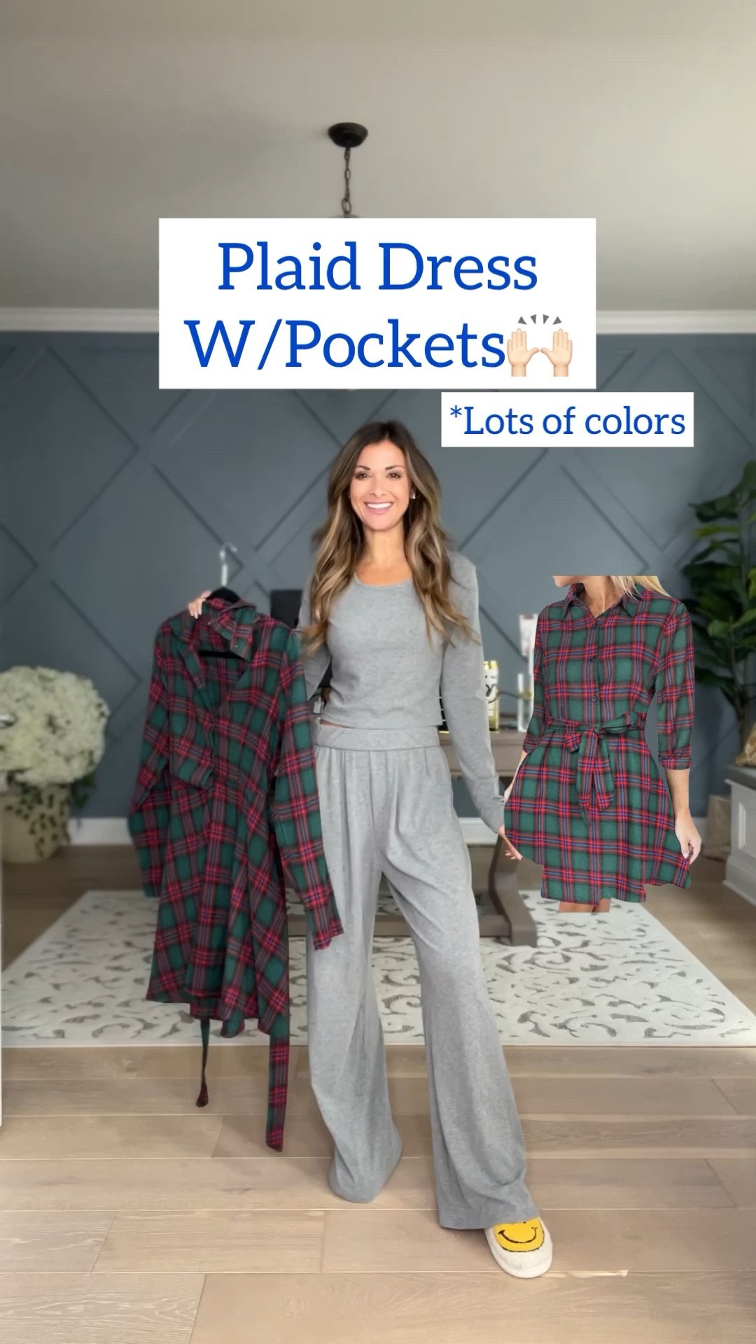 Ribbed lounge set//size small (folded waistband)//plaid dress//size xs//5’1//

#LTKsalealert #LTKunder50