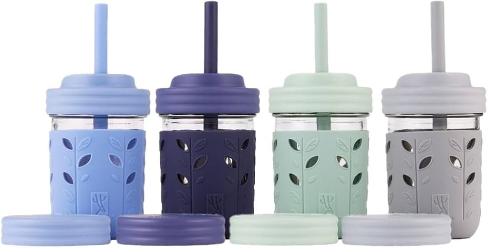 Elk and Friends Kids & Toddler Cups | The Original Glass Mason jars 8 oz with Silicone Straws wit... | Amazon (US)