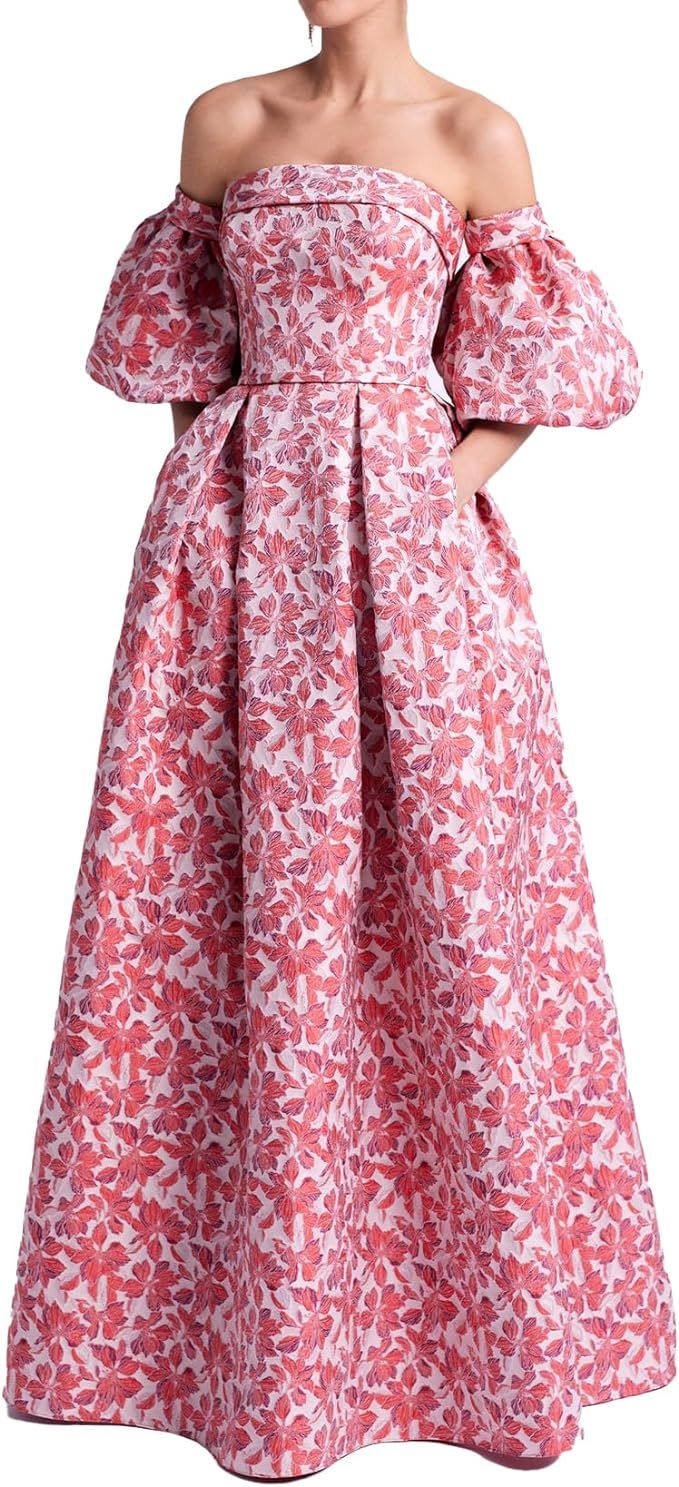 Floral Dress Ruffle Dress Strapless Dress Casual Dress Split Plus Size Maxi Dress Off The Shoulde... | Amazon (US)