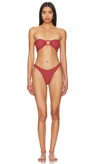 Gloria Bikini Set in Metallic Rosewood | Revolve Clothing (Global)