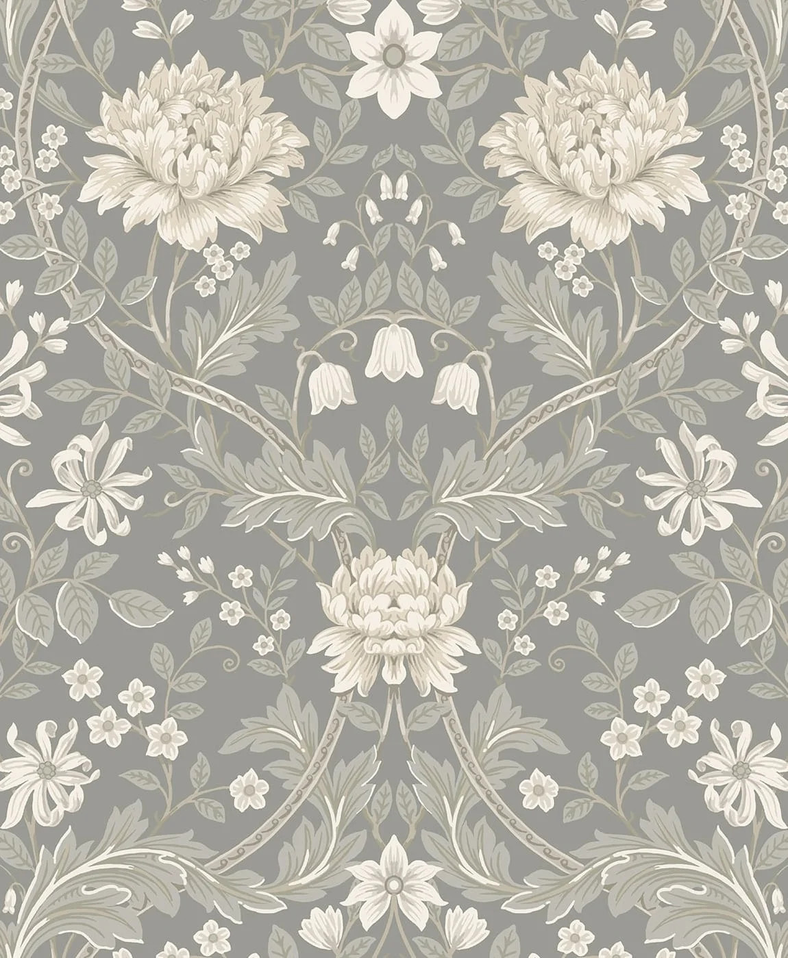 NextWall  Honeysuckle Trail Peel and Stick Wallpaper 20.9 in. W x 18 ft. L - Daydream Grey | Walmart (US)