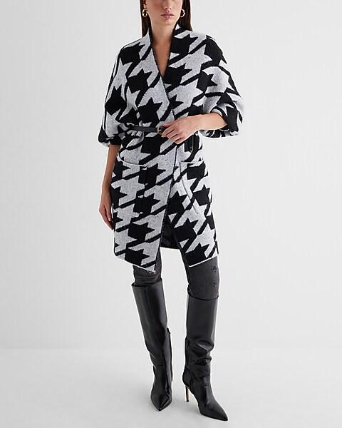 Houndstooth Cardigan | Express