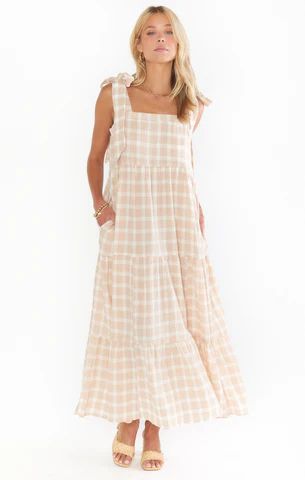 Arabella Maxi Dress ~ Cream Plaid | Show Me Your Mumu