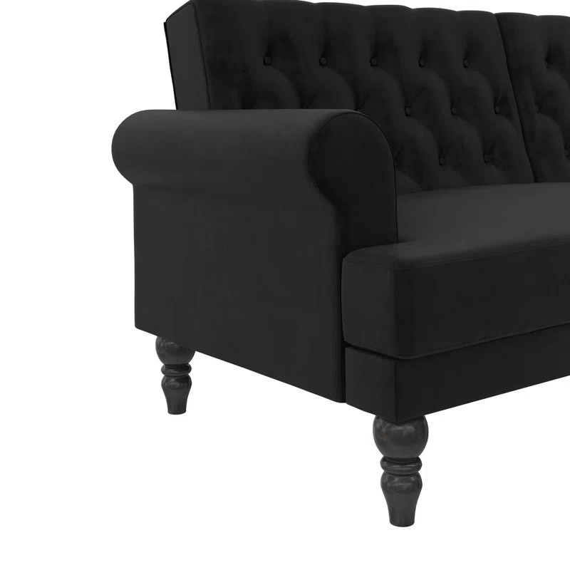 Cassidy 83.5" Velvet Convertible Sofa | Wayfair North America