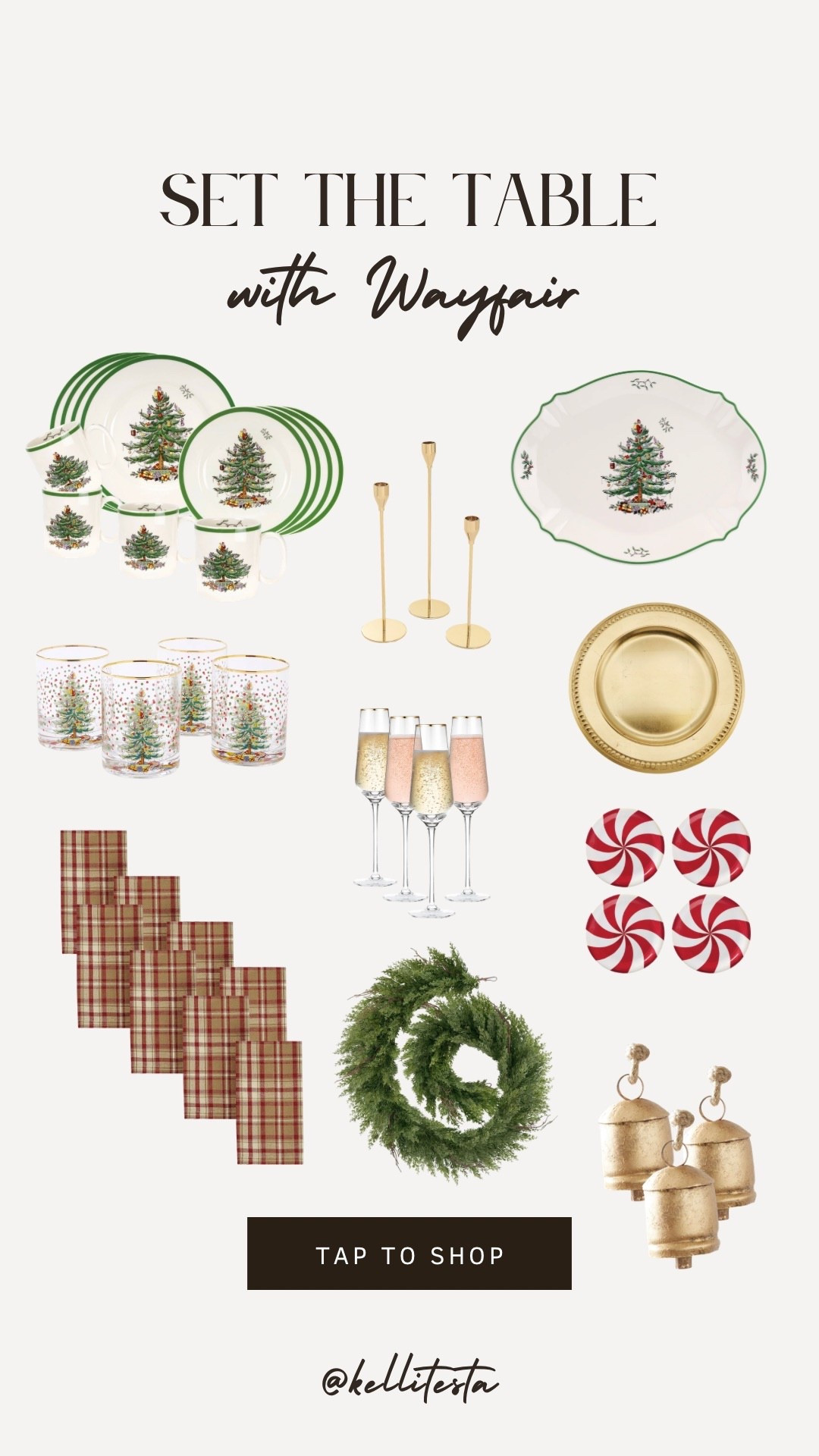 Christmas tablescape with Wayfair 