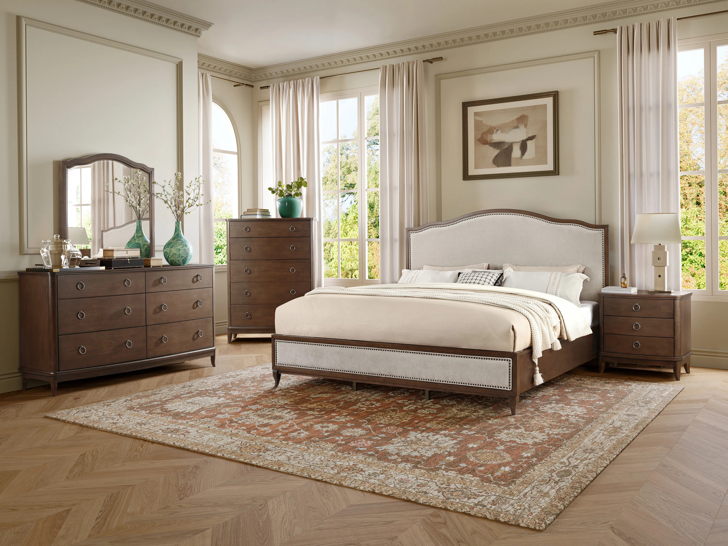 Riverstone 4PC Upholstered Bedroom Set | Wayfair North America