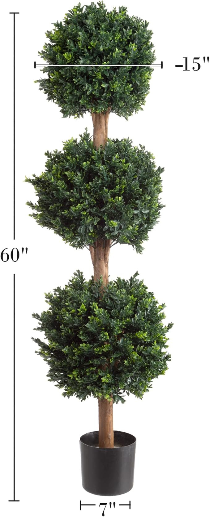 Pure Garden 50-10007 Hedyotis Triple Ball Tree, 5-Feet, 15x15, Green | Amazon (US)