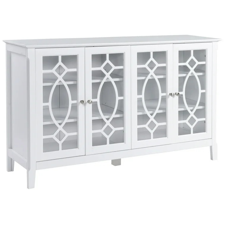 HomCom Vintage Sideboard Accent Cabinet, White | Walmart (US)