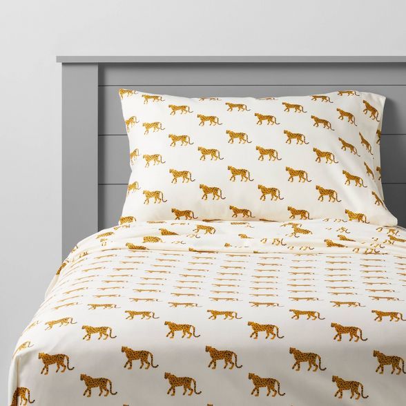 Cheetah Microfiber Sheet Set - Pillowfort™ | Target